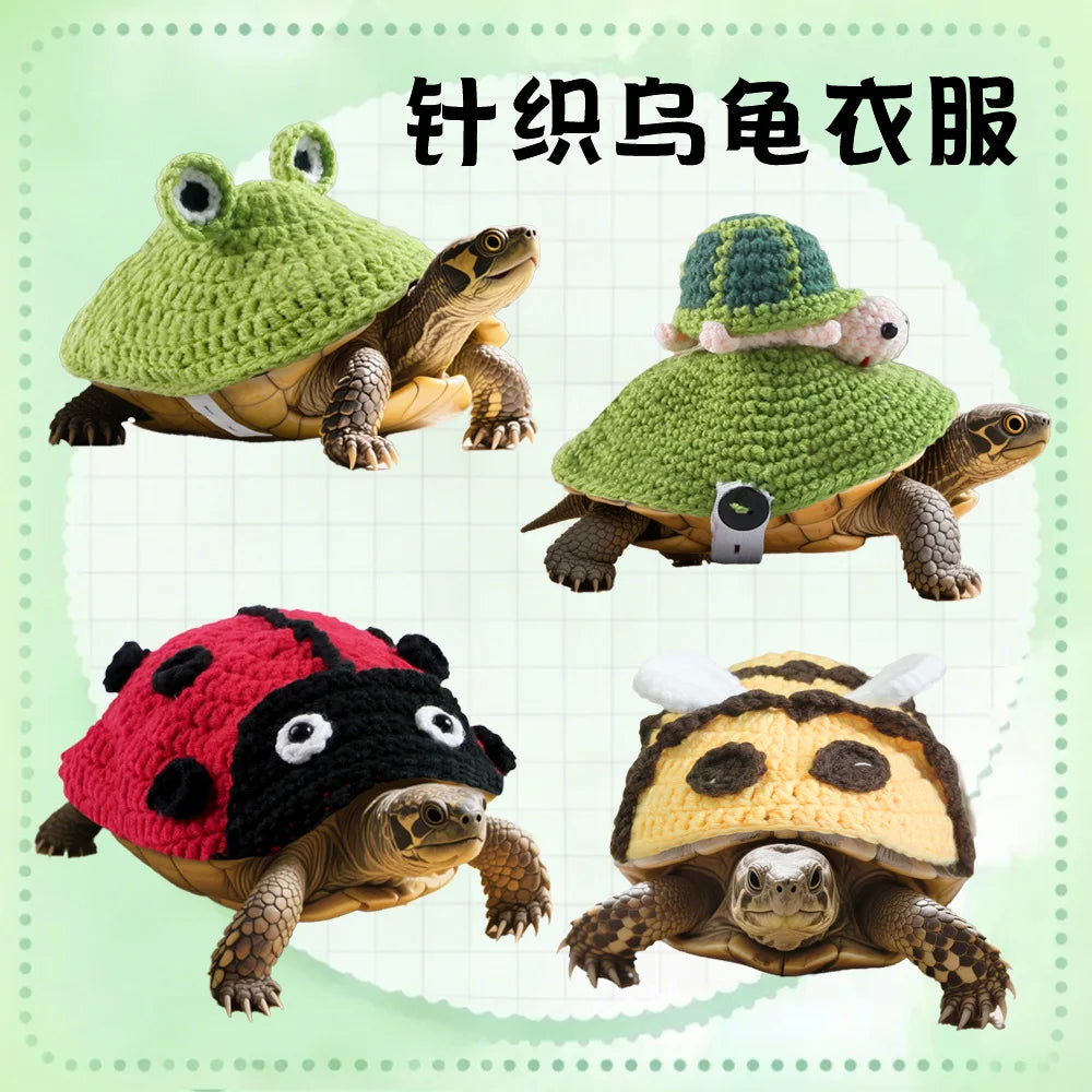 Handmade Turtle Sweater – Adjustable Warm Knitted Bee Costume for Tortoises