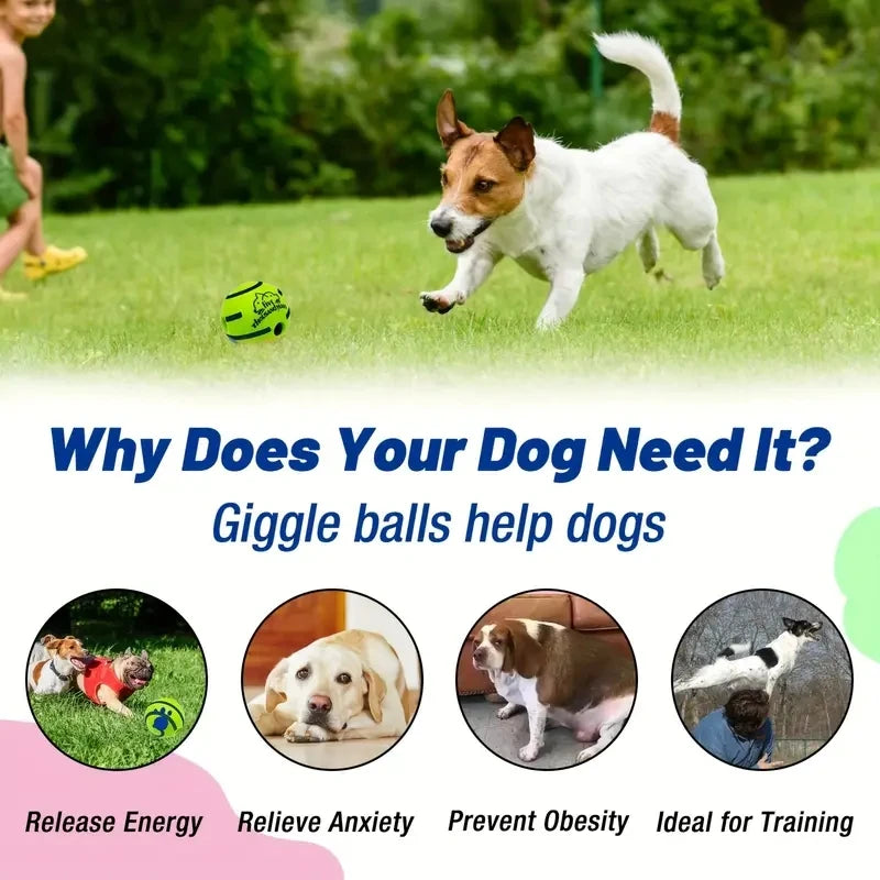 Interactive Giggle Ball – Dog IQ Training & Mental Stimulation Toy