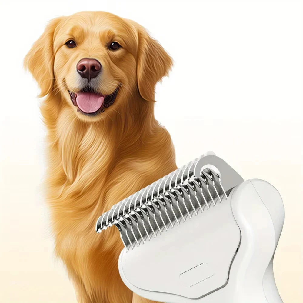 Stainless Steel Dog Hair Removal Brush – Pet Grooming & Dematting Comb