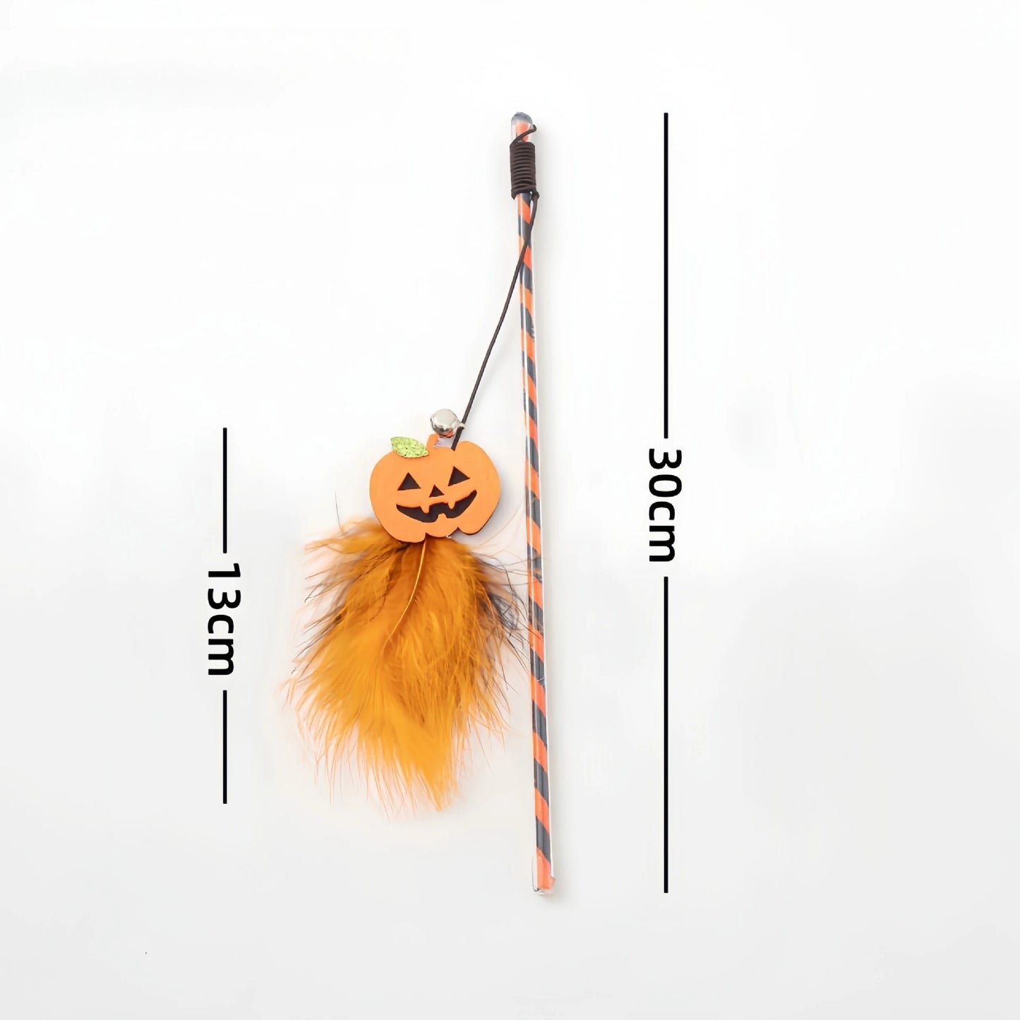Pumpkin Ghost Cat Teaser Wand