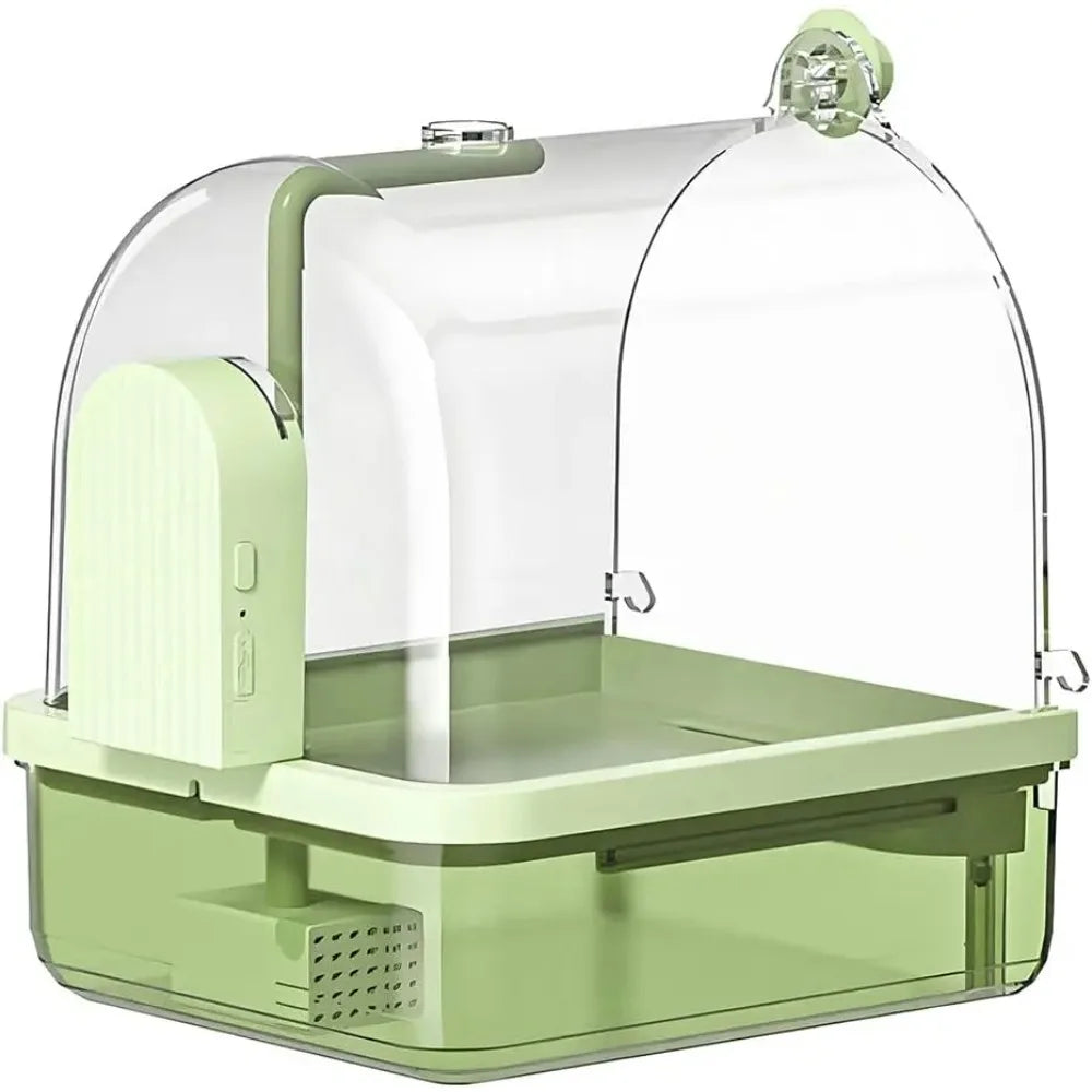 Smart Auto-Sensing Bird Bath – Hanging Circulation Shower for Parakeets & Cages