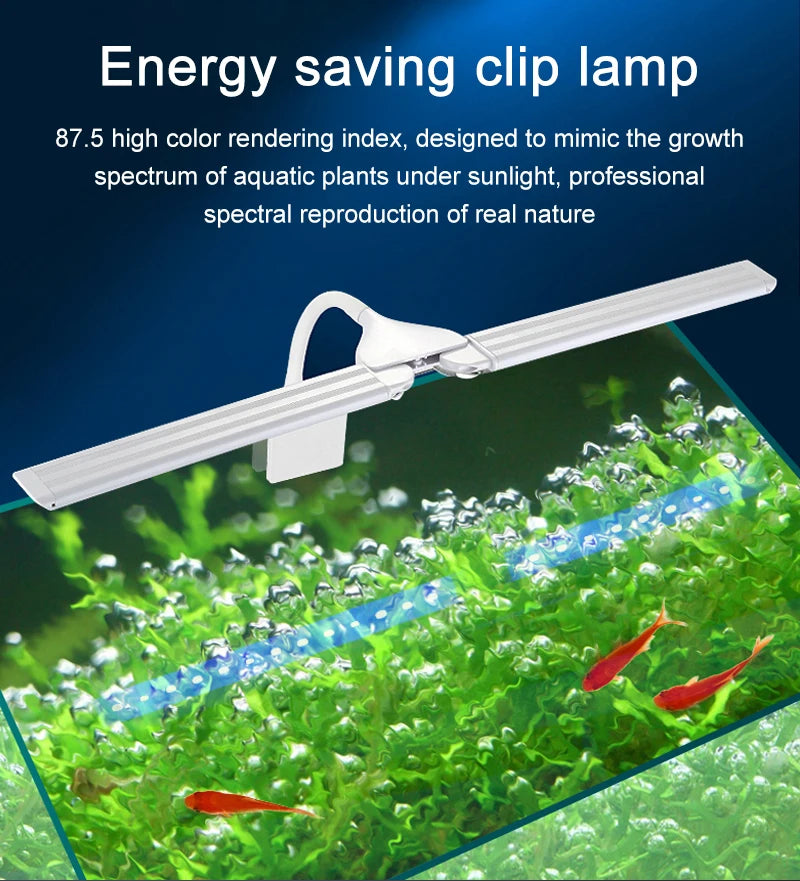 Super Bright Clip Lamp LED Aquarium Light for Aquatic Plant Grow Fish Tank