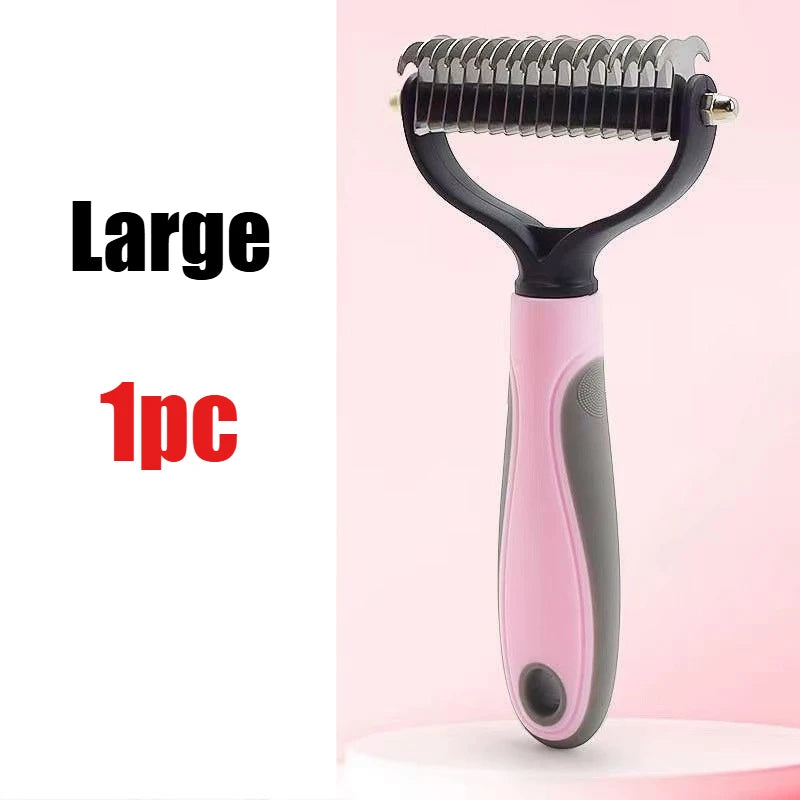 Pet Grooming Brush – Deshedding, Fur Removal & Knot Cutter for Dogs & Cats