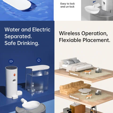 Pethiphop Smart Water Fountain – Wireless, Fresh, Automatic Flow
