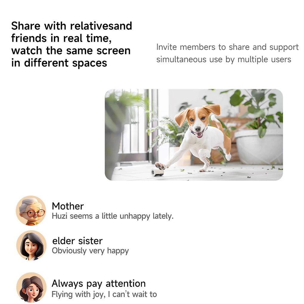 300w HD Lens Robot Camera APP Remote Control Robot Dog Camera Dome Camera Home Security CCTV Baby Pet Real-time Monitoring