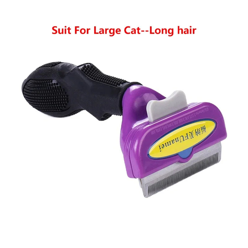 Cat & Dog Grooming Brush – Hair Shedding, Massage & Cleaning Comb