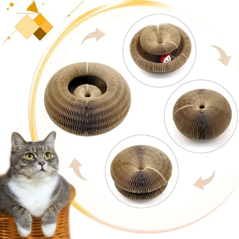 Kitten Curl Toy – Foldable Magic Cat Scratcher & Interactive Bed