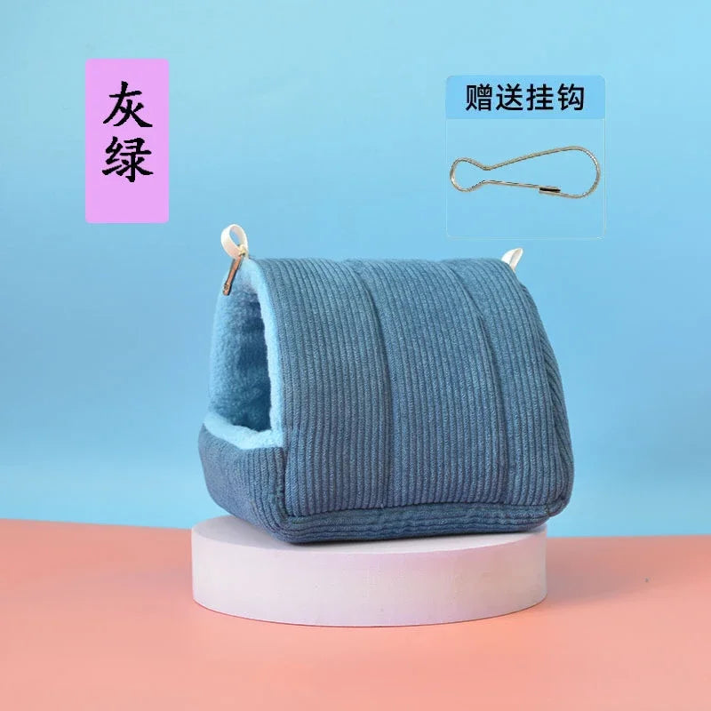 Winter Warm Bird Nest – Cotton Hanging Hammock & Tent Bed for Parrots & Budgies