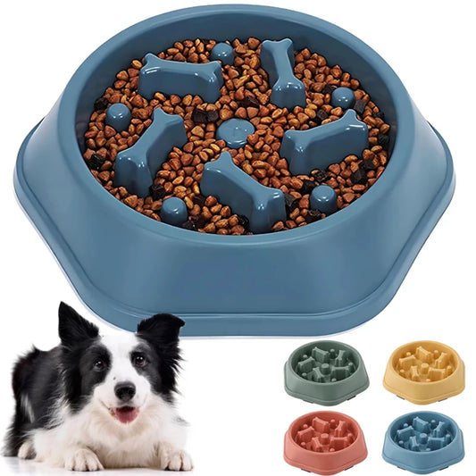 "Slow Feeder Dog Bowl – Anti-Choke, Non-Slip Puzzle Design"
