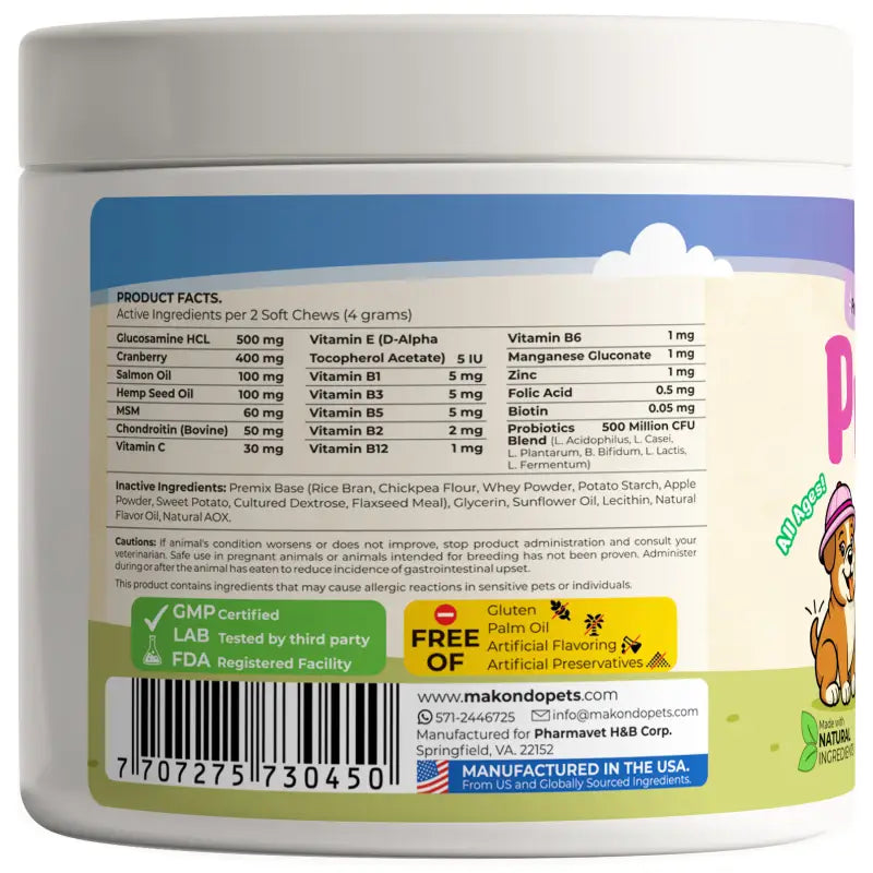 Dog Prenatal Vitamins - 120 Soft Chews