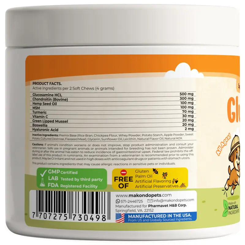 Glucosamine for Dogs - 120 Soft Chews